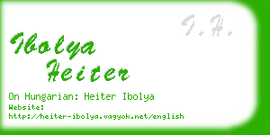 ibolya heiter business card